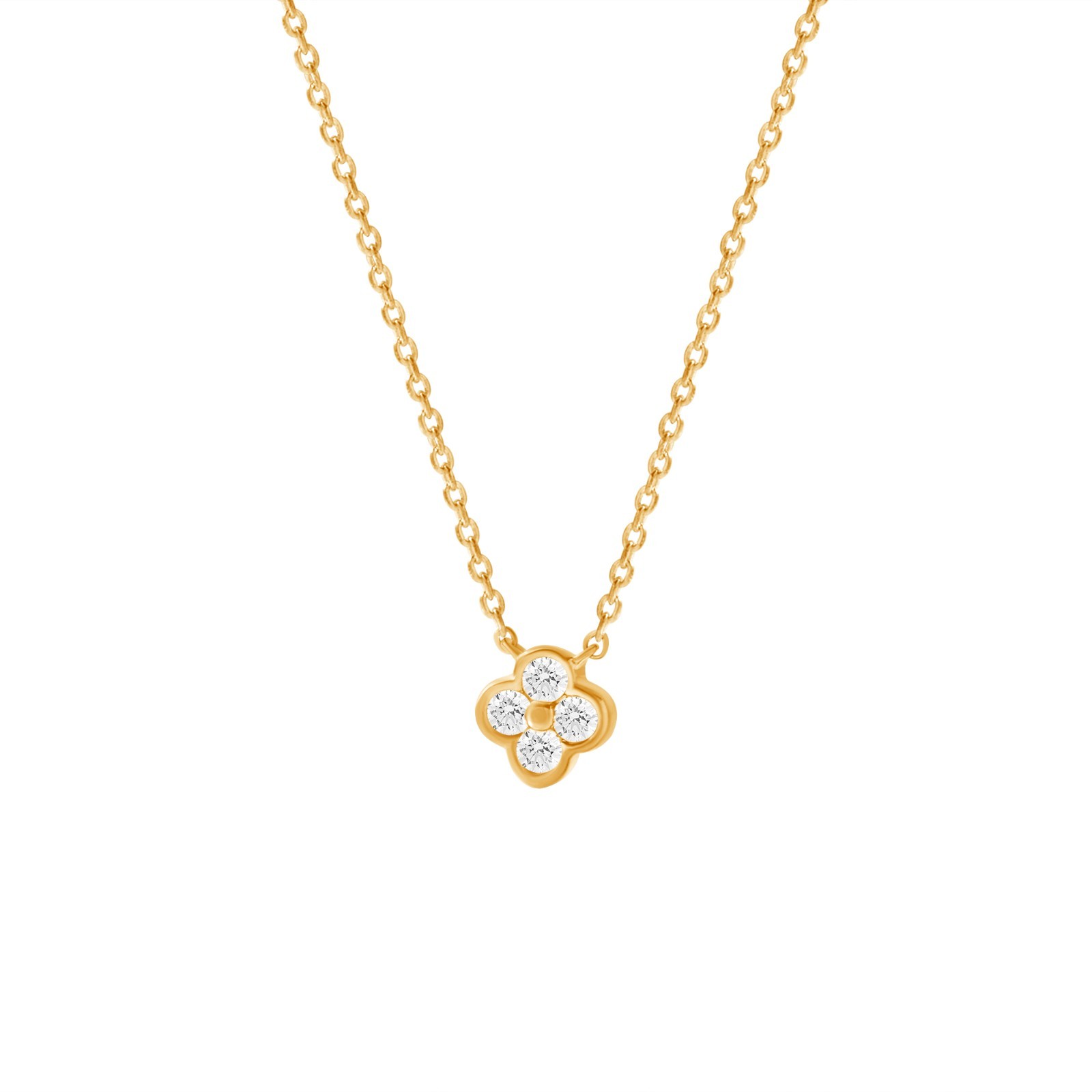 Women’s Pendant Chain 0.15 Ct Round Cut Lab Grown Diamond 925 Sterling Silver