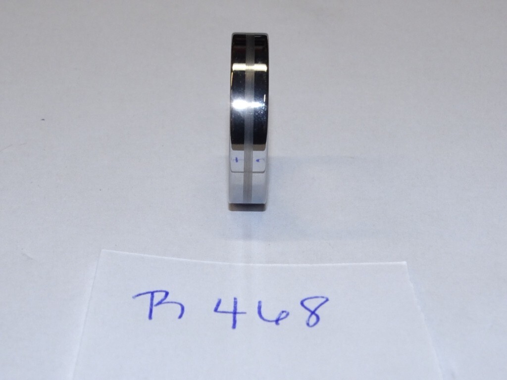 Triton Tungsten Carbide Wedding Ring 5mm Size 10 Silver w/Light Center #R468