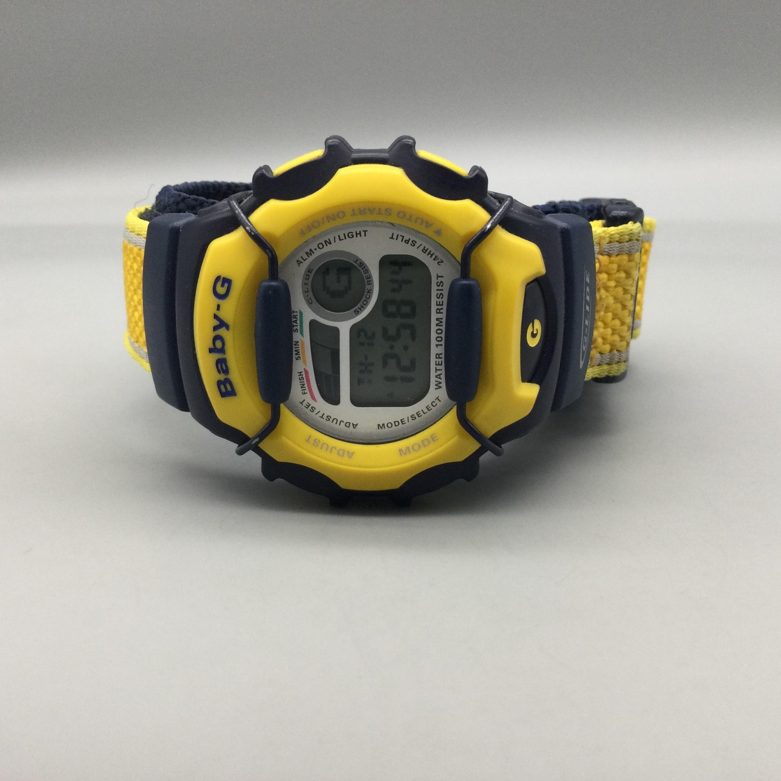 Casio Baby-G G-Lide BGX-132 Unisex Watch 39mm Yellow Blue Digital New Battery