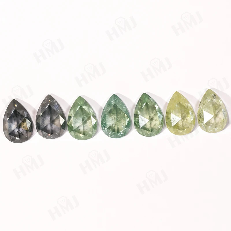 All Shape Salt & Pepper Moissnite Diamond Hexagon Kite Cut for Ring DIY Jewelry