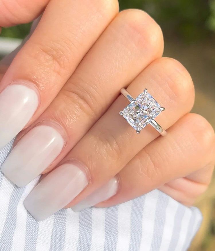 Modern Gents The Camille 3ct Radiant Cut SIMULATED Diamond Size 10