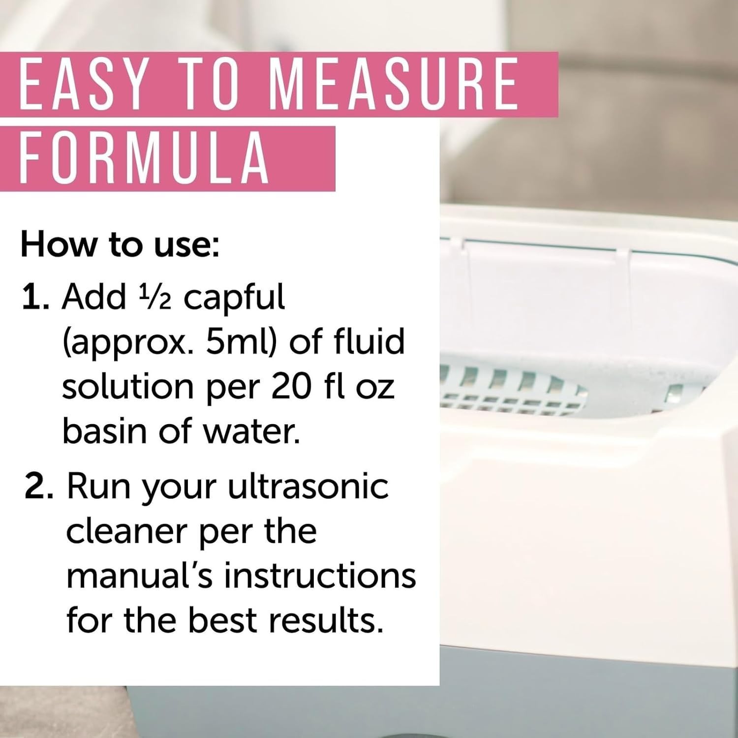 Elegant Ultrasonic Jewelry Cleaner Solution, 16 Fl Oz – Non-Toxic & Concentrated