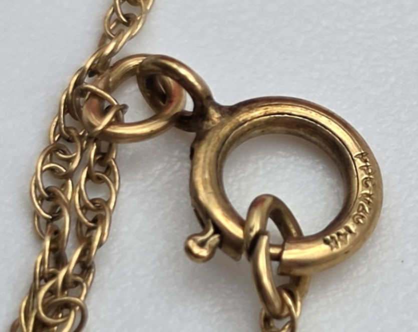 Vintage PPC 1/20 14K Gold Filled Crucifix Cross Necklace 18 In Religious Pendant