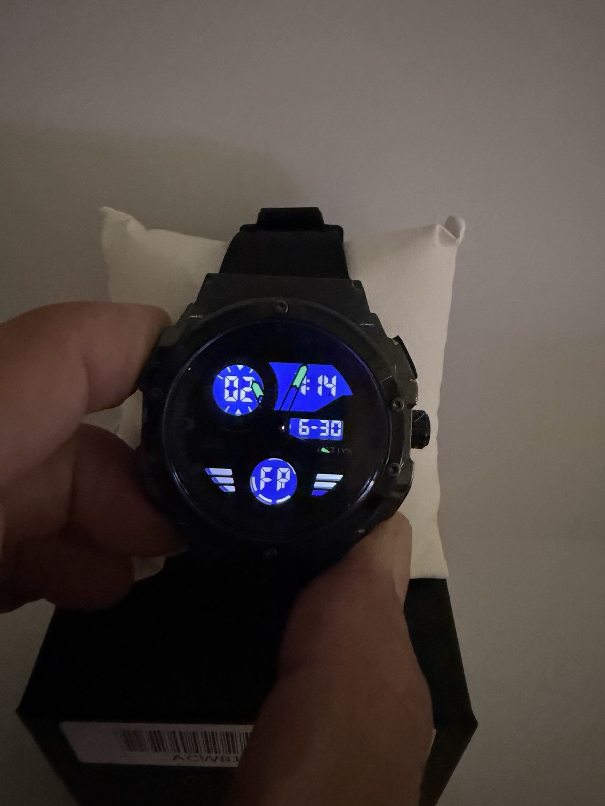 Activa ACW8118-003 Active Collection Black Ana-Digi Sport Watch blue backlight