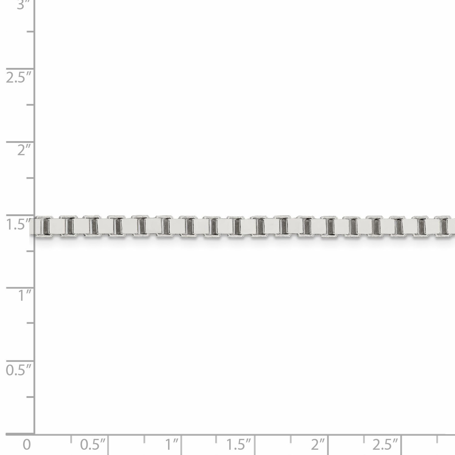 Sterling Silver Solid Polished 3.75mm Plain Box Chain w/ Lobster Clasp 18″ – 30″