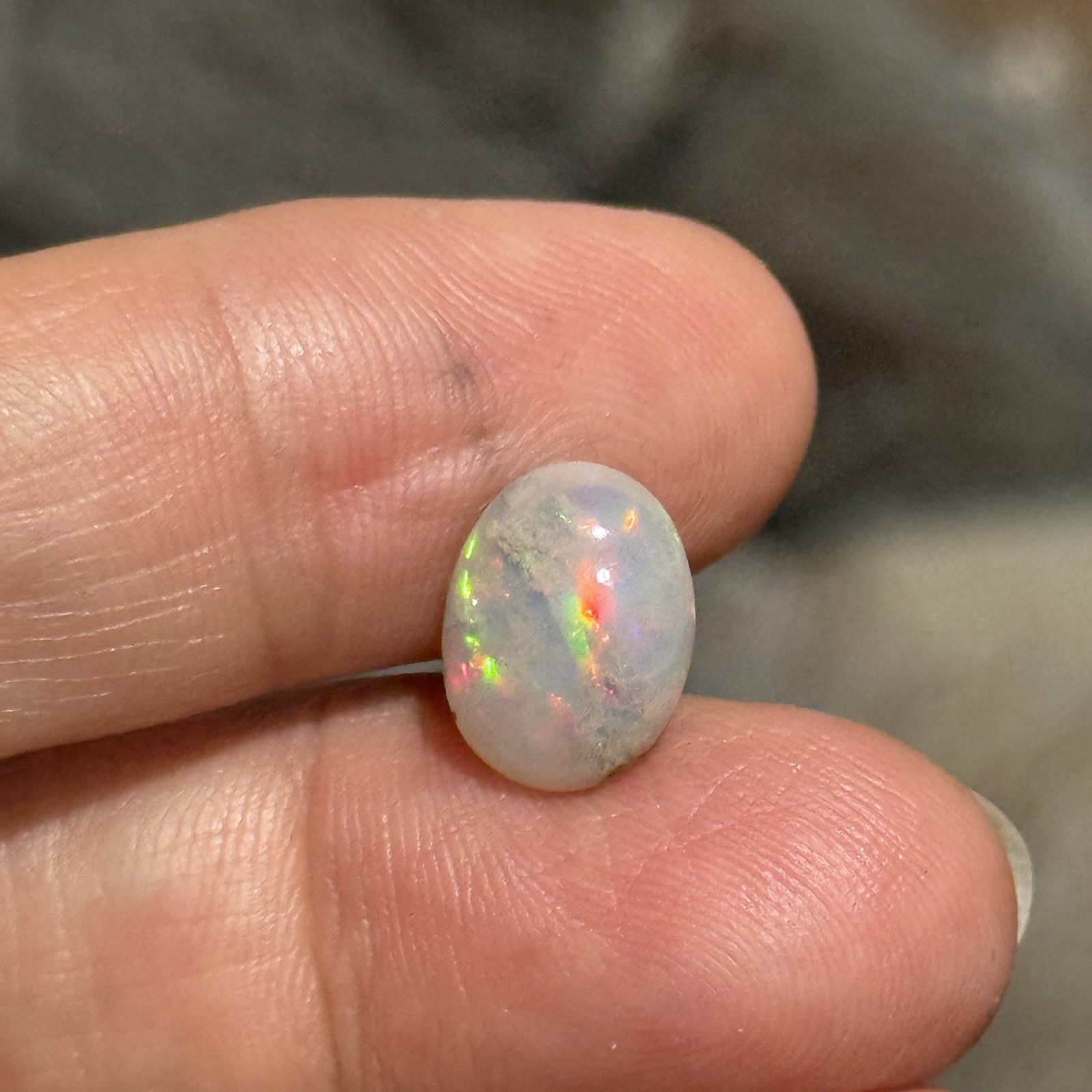2.7ct 11.8x9x5.4mm Galaxy Ethiopian Welo Opal Oval Cabochon Gem