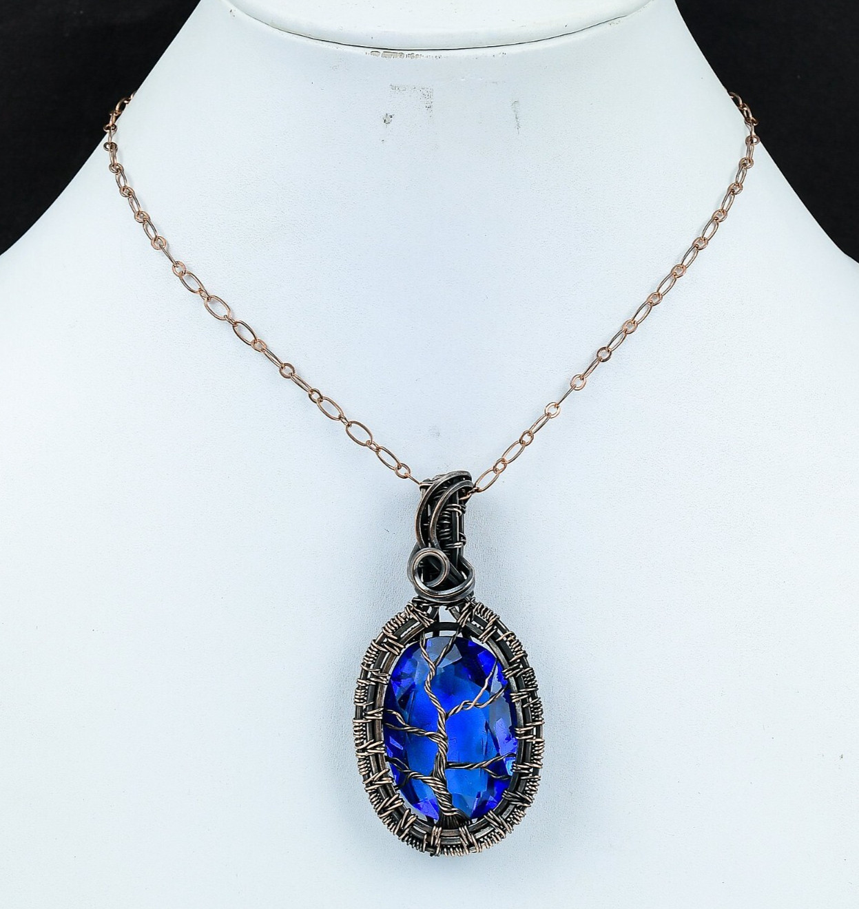 Tanzanite Handmade Gemstone Beautiful Tree Of Life Copper Wire Wrapped Pendant