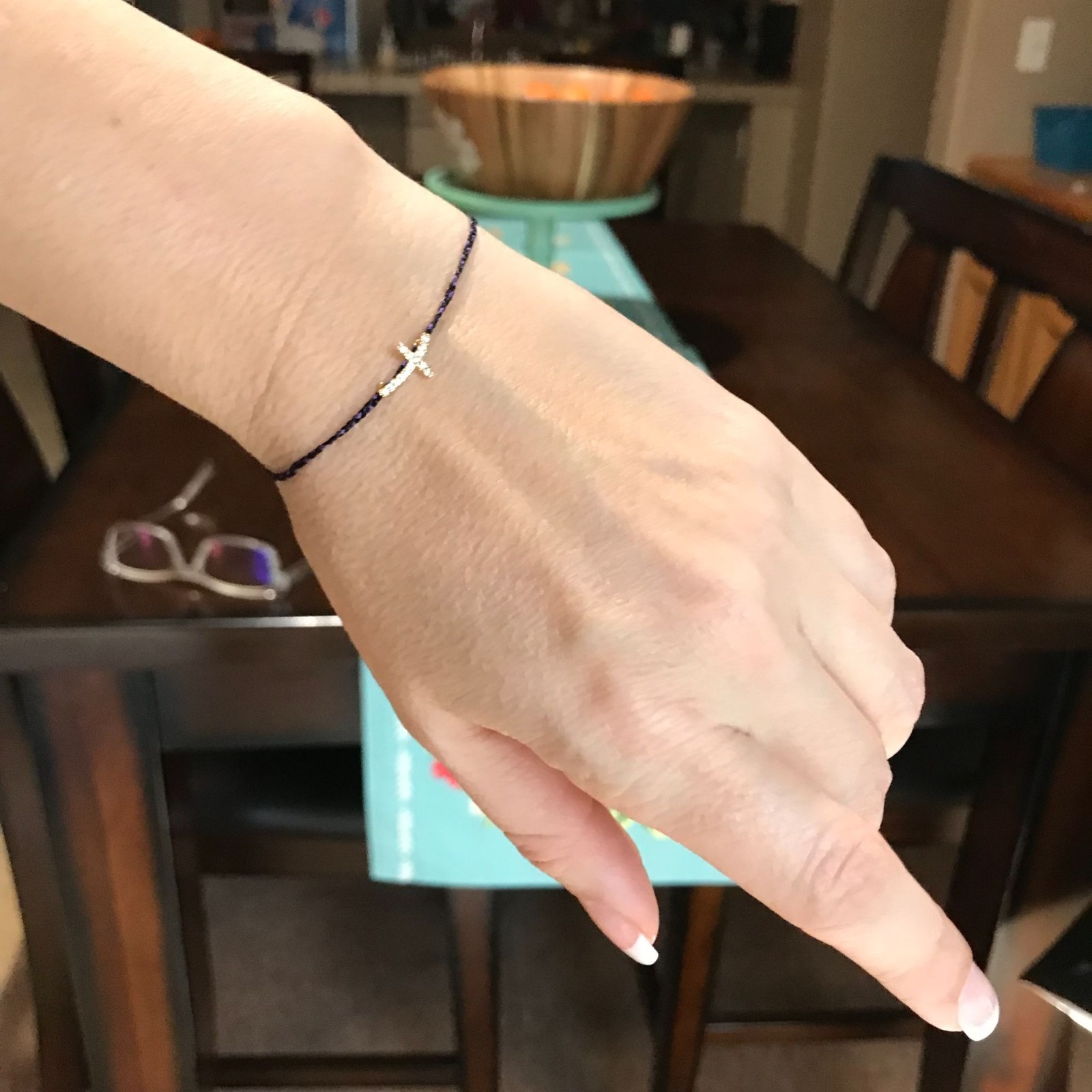 NWT Anthropologie Jewelry Dainty Bracelet Religious Cross Charm Whimsical Boho