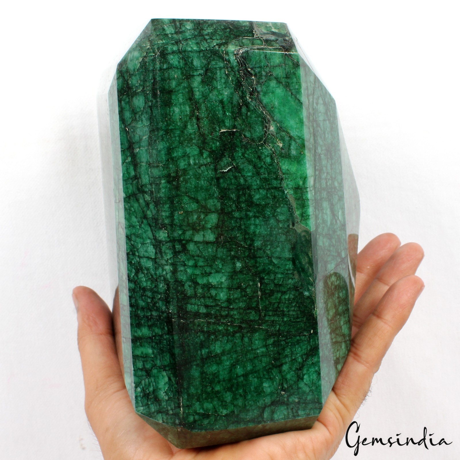 Huge 4.5Kg Natural Brazilian Green Emerald Earth Mined Museum Size Huge Gemstone