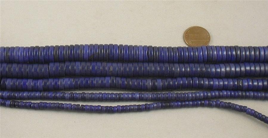 Bulk sale// 5 strands (4-12mm diameter )blue/lapis color heishe beads(s122-w7.5)