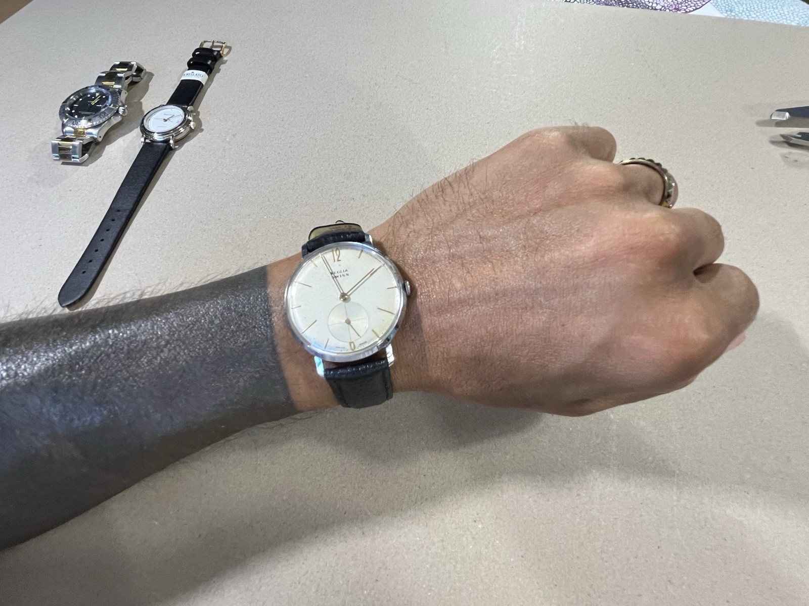 Veglia Swiss 1955 AS 1203 plat classic watch vintage 50 60’s big seconds jumbo