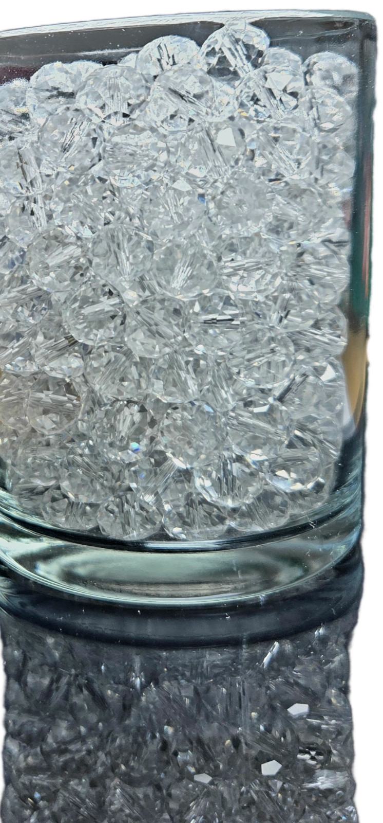 Crystal Beads 6x8mm Beads for Jewelry Making Bulk 180 pcs Clear White Roundelle