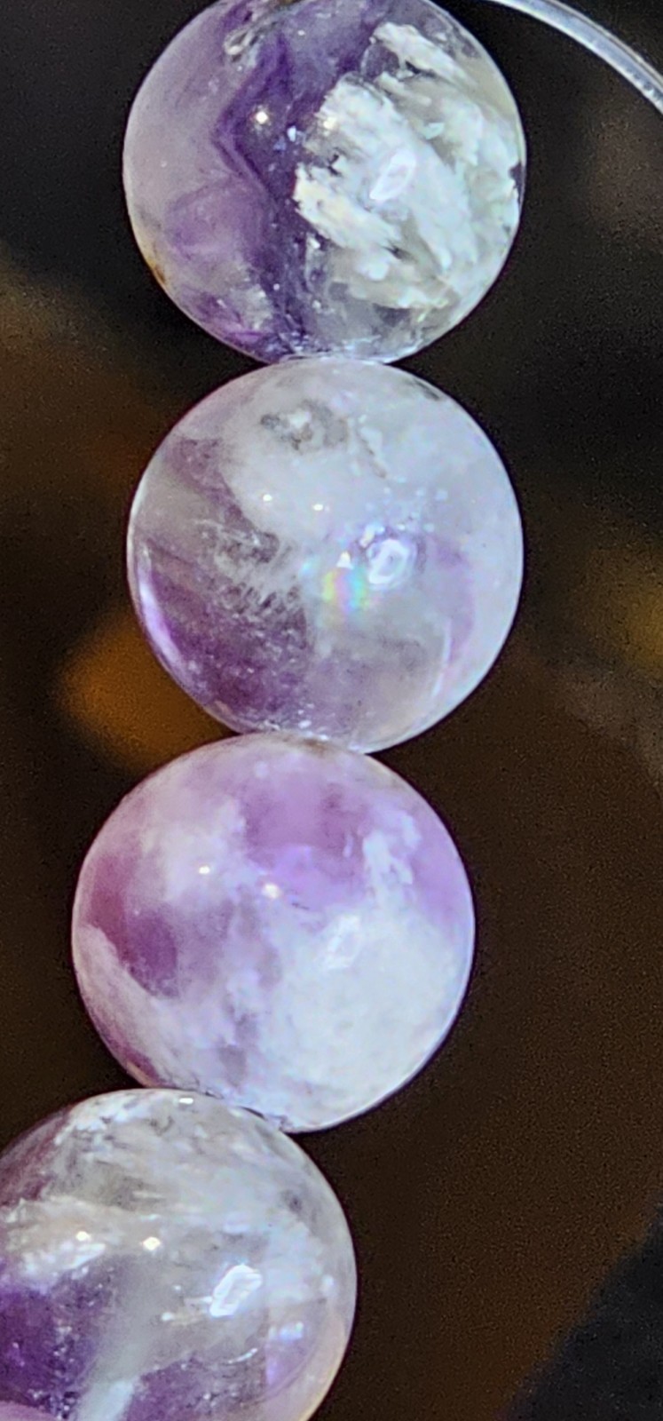 Feather Fluorite Natural Crystal Bracelet 11.8mm