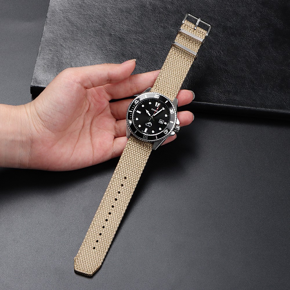 High Linen Nylon Cotton Watch Strap for Seiko for Omega Braid Bracelet 20/22mm