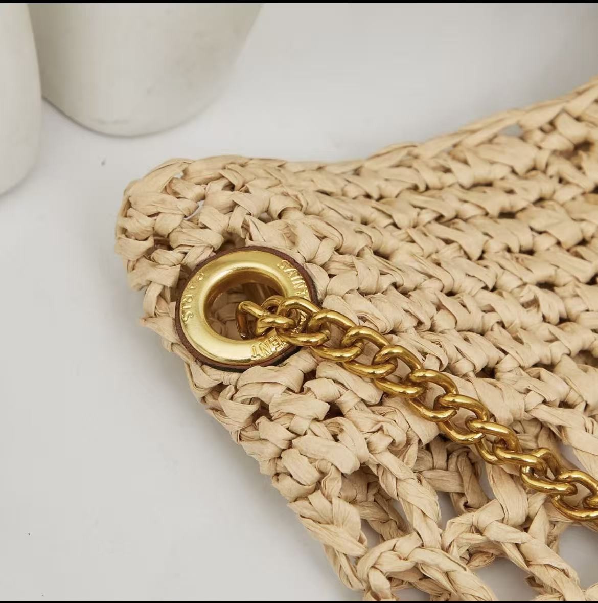 Classic VIP woven tote bag with large capacity