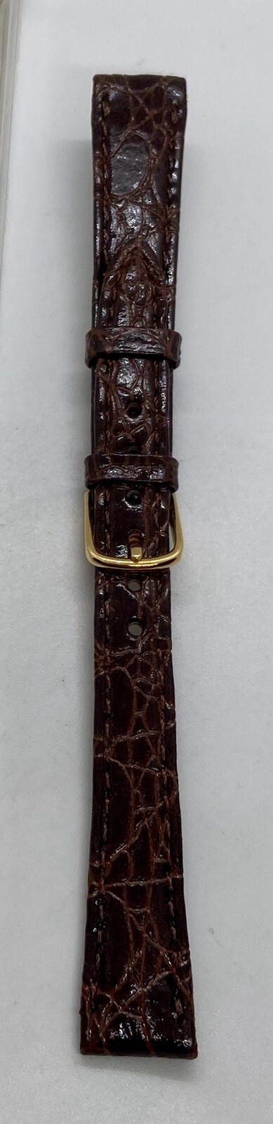 SPEIDEL Twist-on Leather Watch Band 13mm Brown Croco Grain With Spring Bars