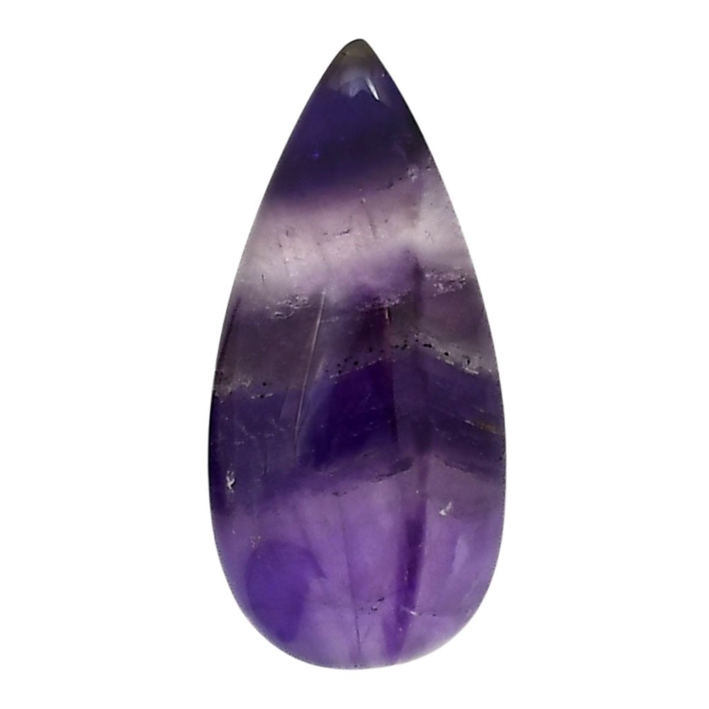 Natural Chevron Amethyst 15.7×32.5×6.2mm Pear Shape Polished Gemstone LS12-05274