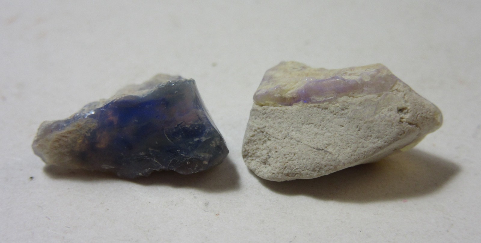 2 Pieces Australian Lightning Ridge Opal 7/16″ Rough Collectible TPALROR-1