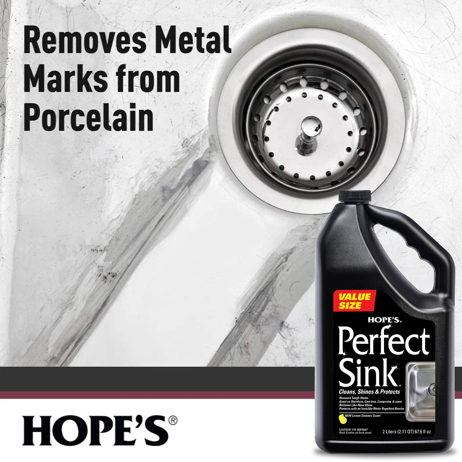 HOPE’S Perfect Sink Cleaner and Polish, Restorative, 67.7 Fl Oz (Pack of 1)