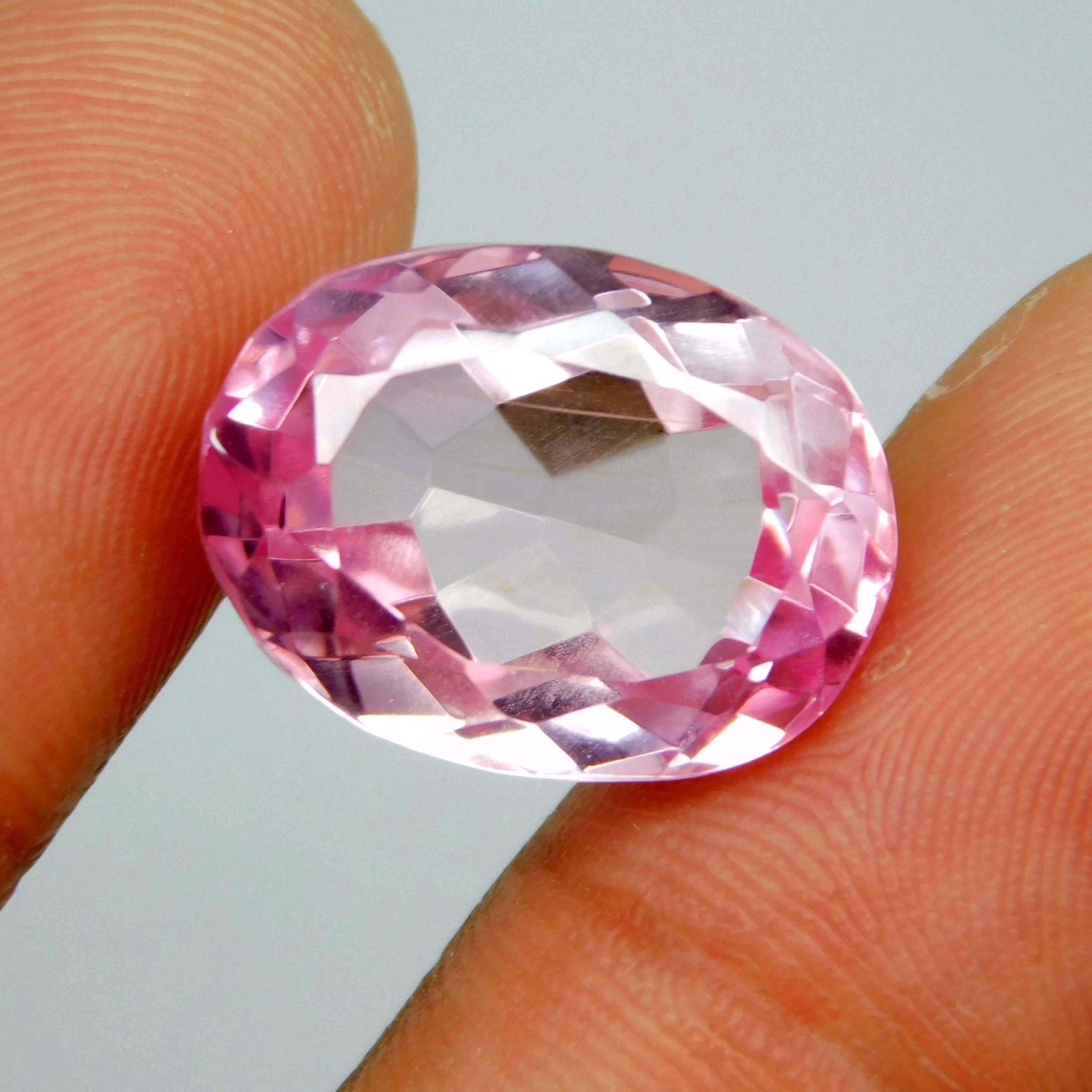 Natural Unheated Peach Pink Morganite Madagascar 18.80 Ct Gemstone Full Fire