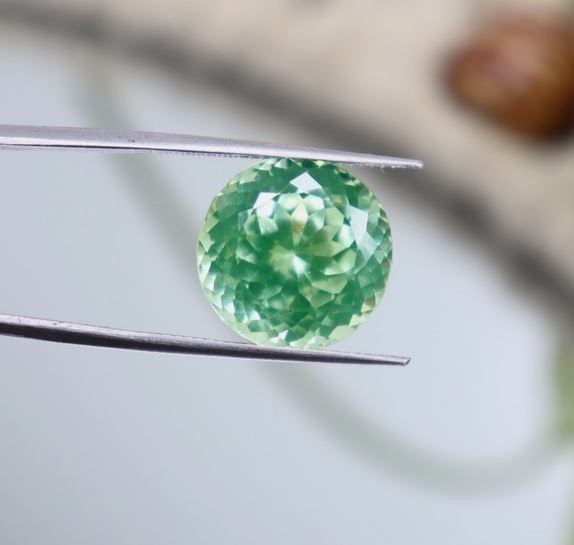 14Ct Rare Natural Green Spinel Round Cut Loose Gemstone 14x14x9mm