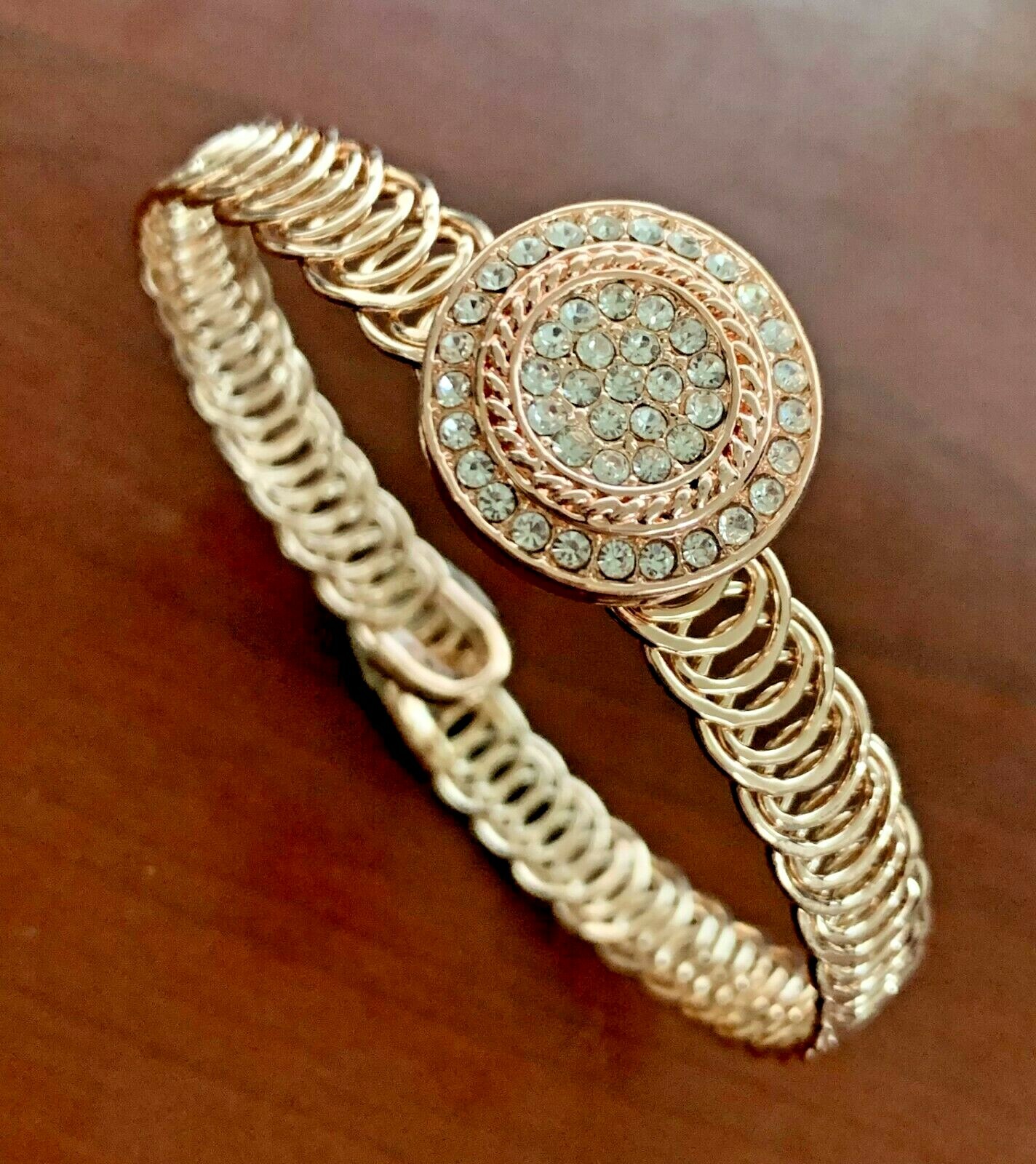 Snap Jewelry Rose Gold Wrap Coil Bracelet Adjustable fits 18-20mm Ginger Charms