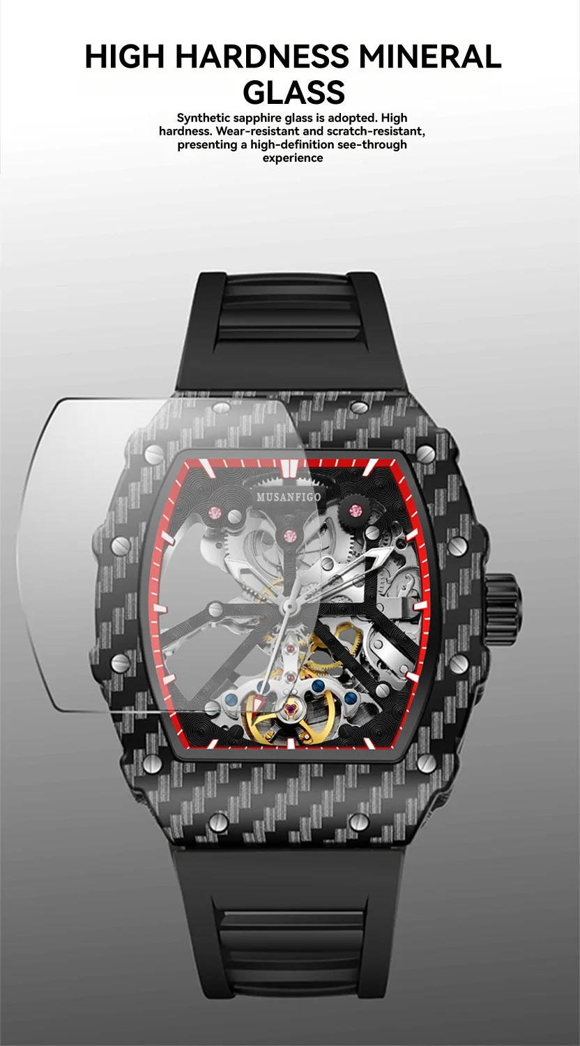 Men’s Automatic Skeleton Mechanical Watch Luxury Casual Business Fashion