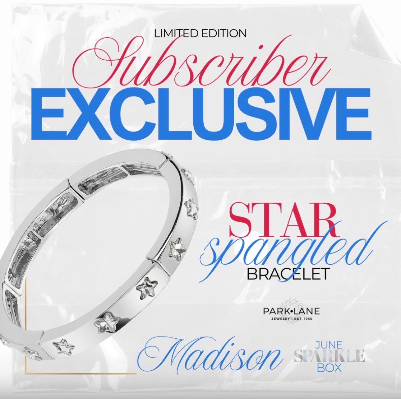Park Lane Star Spangled Bracelet Sparkle Box Exclusive June 2026 NWT Retail $126