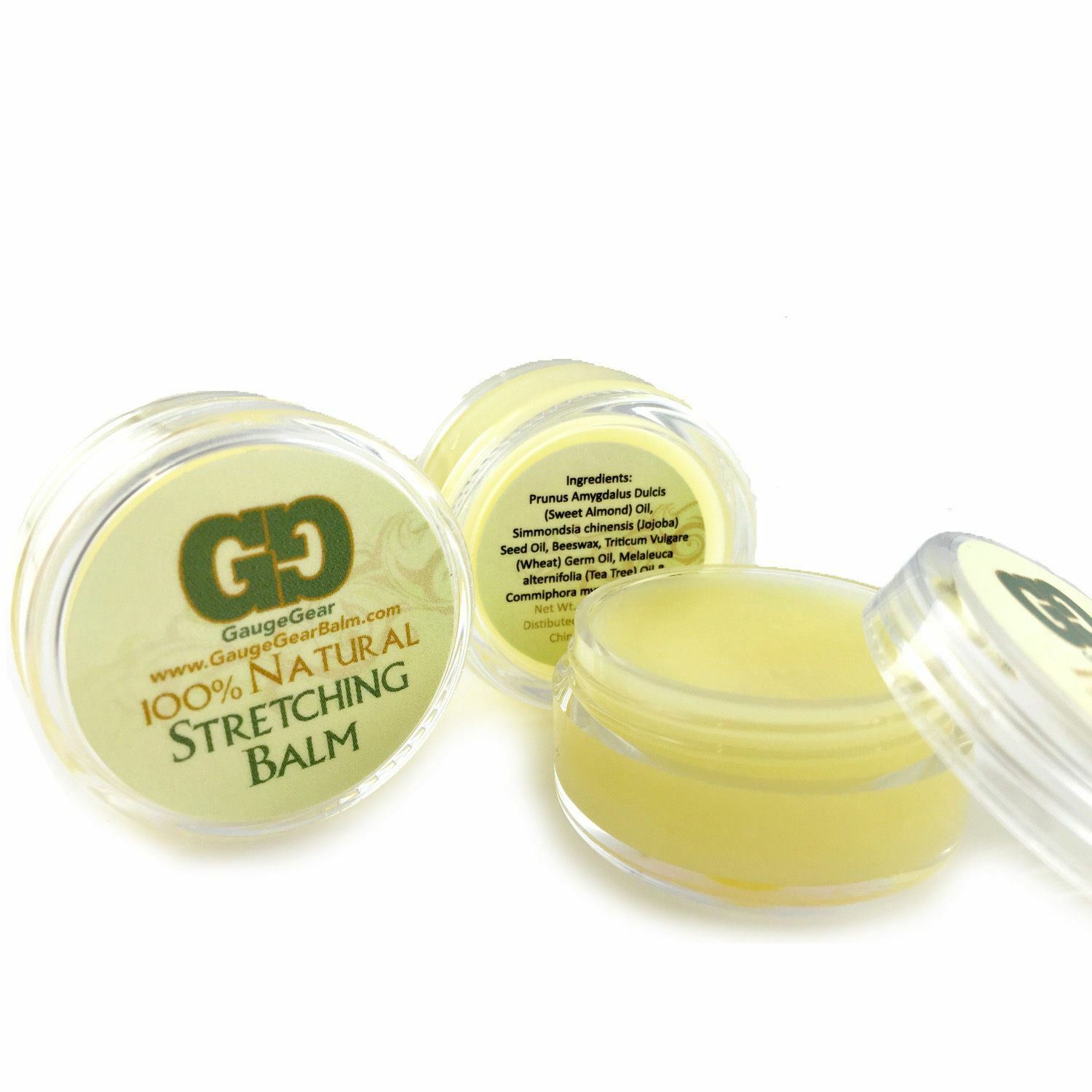 Gauge Gear w/ Jojoba Oil Ear Expander Conditioning Ear Stretching Balm TWIN PACK