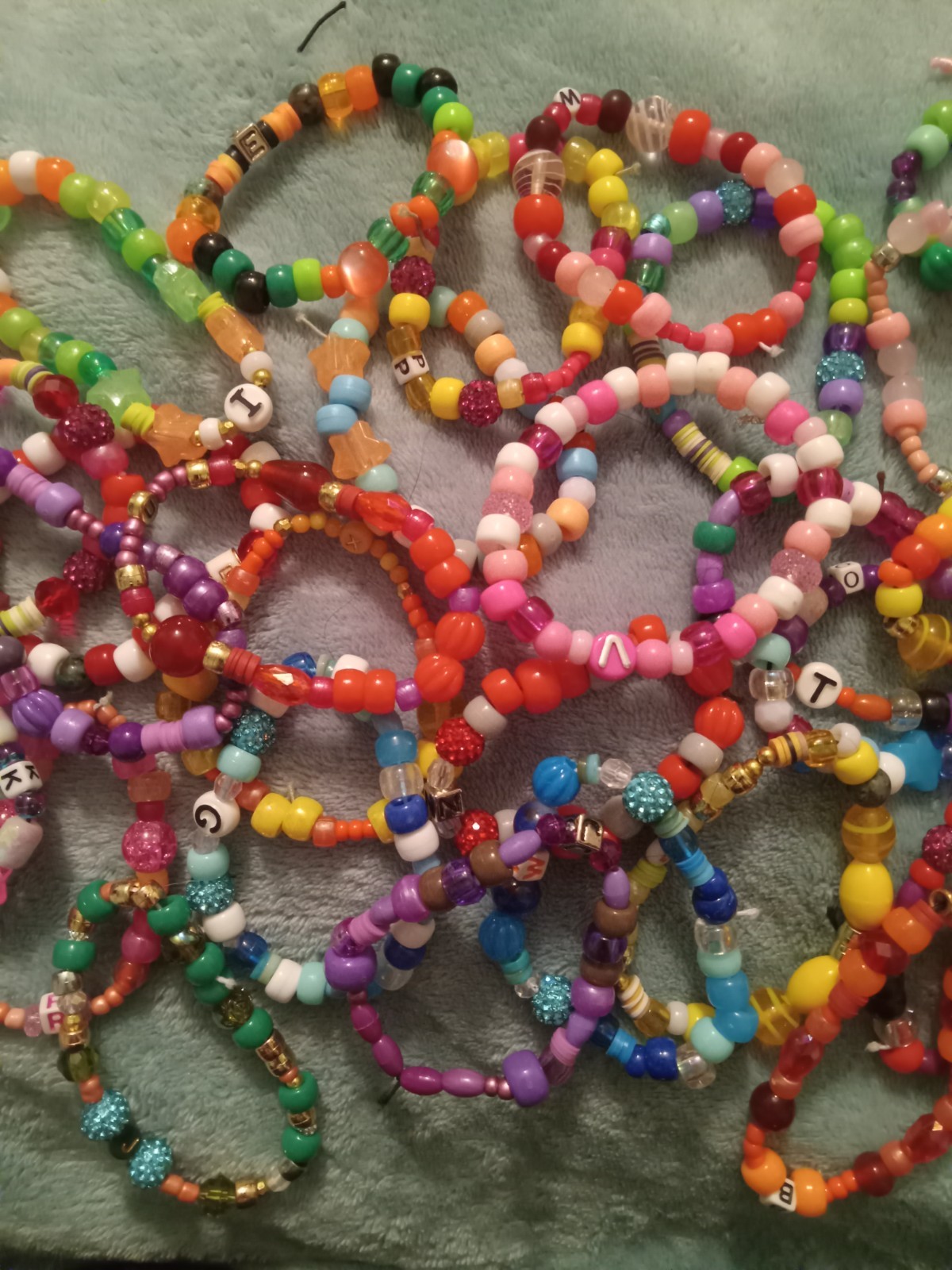 Initial Kandi Bracelets (single) | Colors may vary | Message your initial