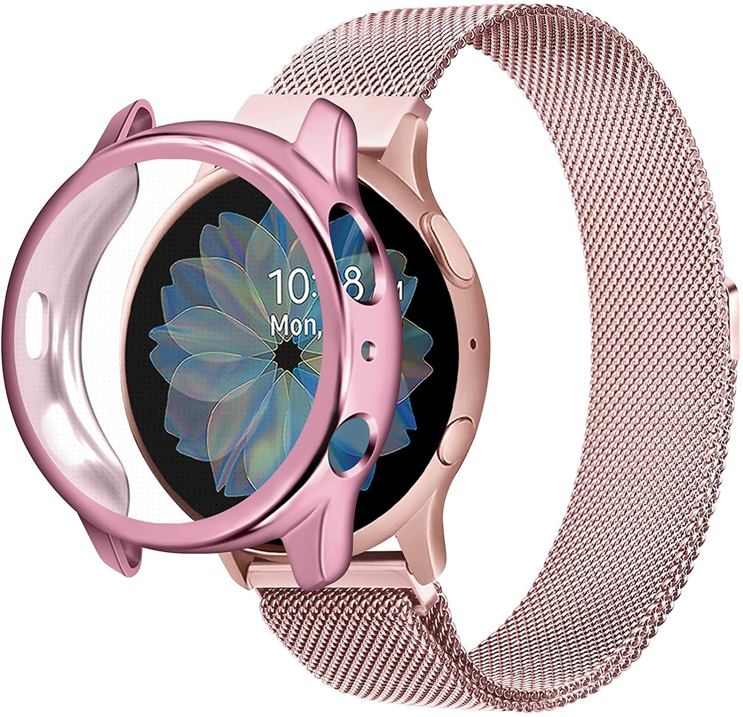 20mm Milanese Strap+Case Watch Band For Samsung Galaxy Watch Active 2 40mm 44mm