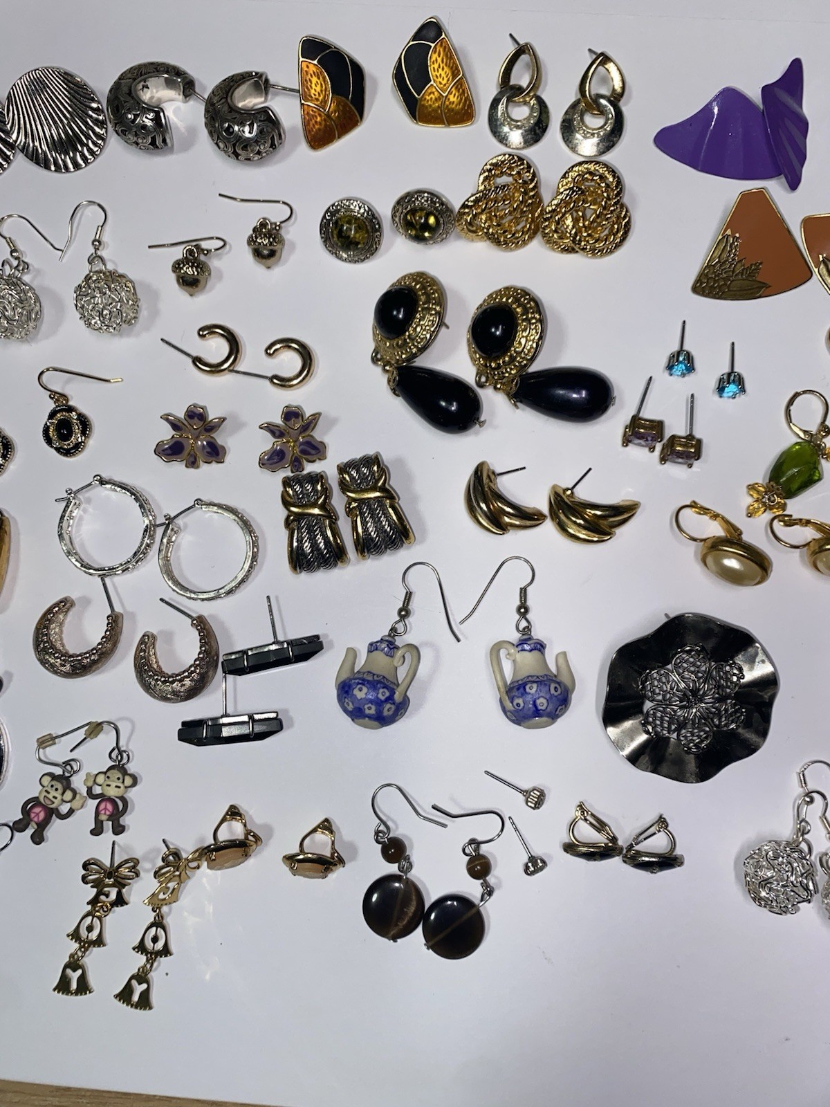 48 Pairs Pierced Earrings Various Types Colors