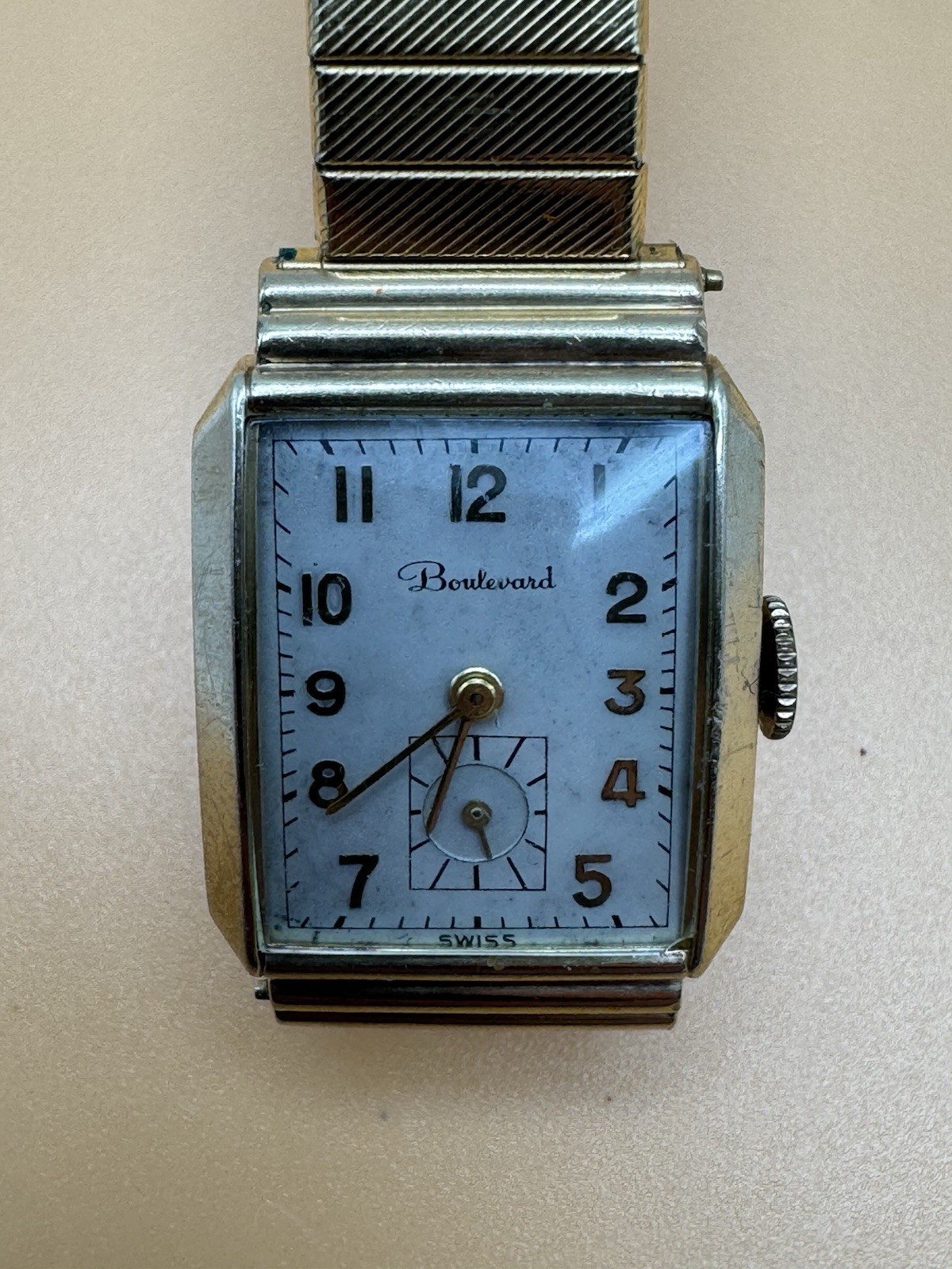 Boulevard Vintage Tank Watch RUNS 17J SELLING AS IS 22.5mm 10 GF