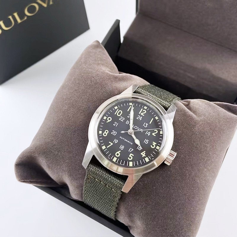 Bulova New Men’s VWI Special Edition Black Dial 96A259 Automatic Hack Watch 38mm