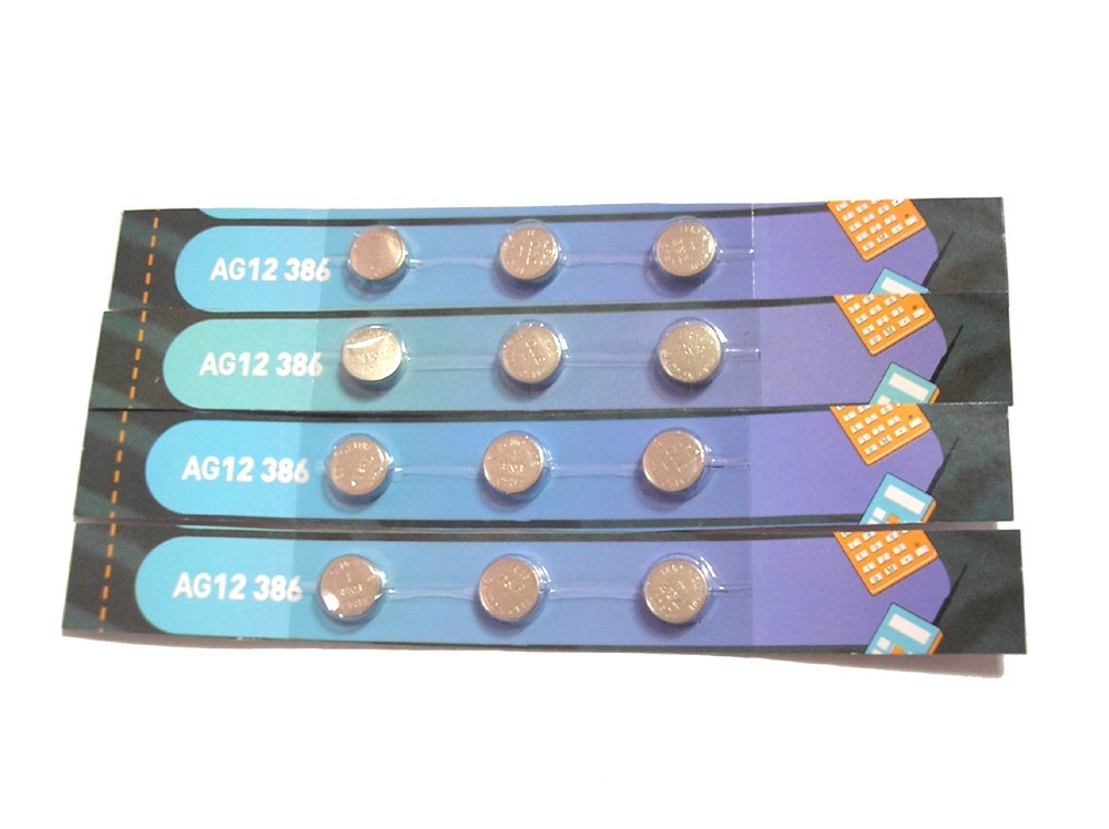 12 pcs AG12 386 LR43 1.5V Button Battery