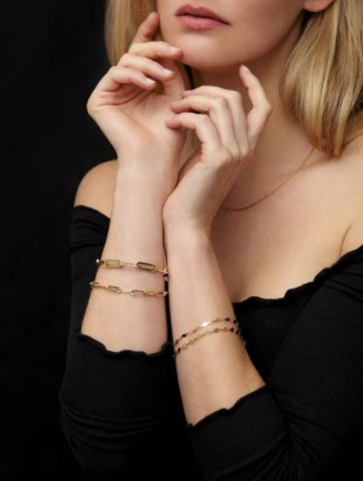 14K Gold Fancy Paperclip Bracelet 6.1mm