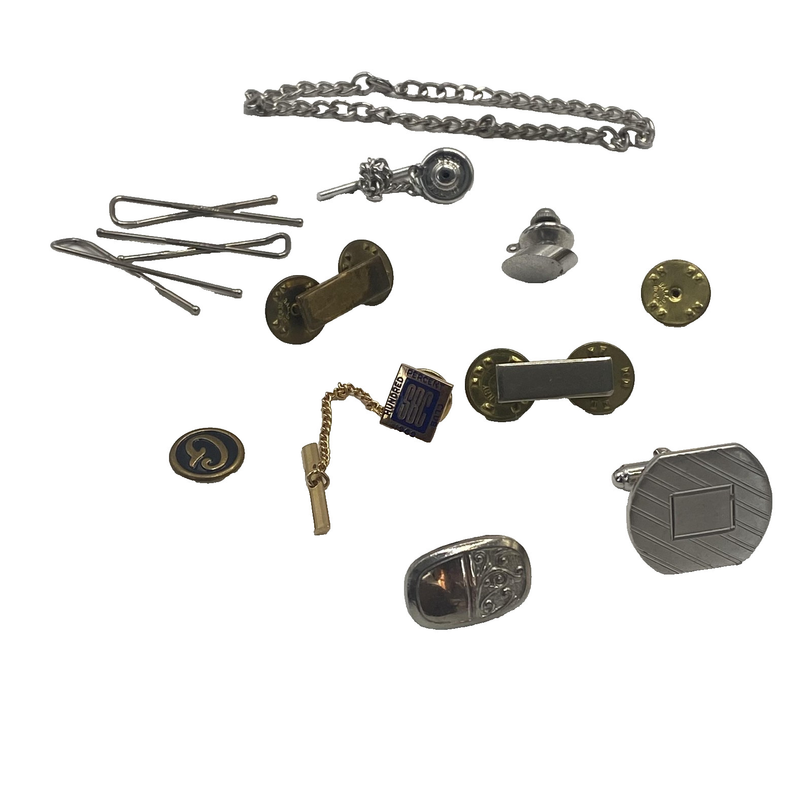 Mixed Tie Pins Cufflink Parts Chain Mens Lot 7 In Multicolor Formal Jewelry