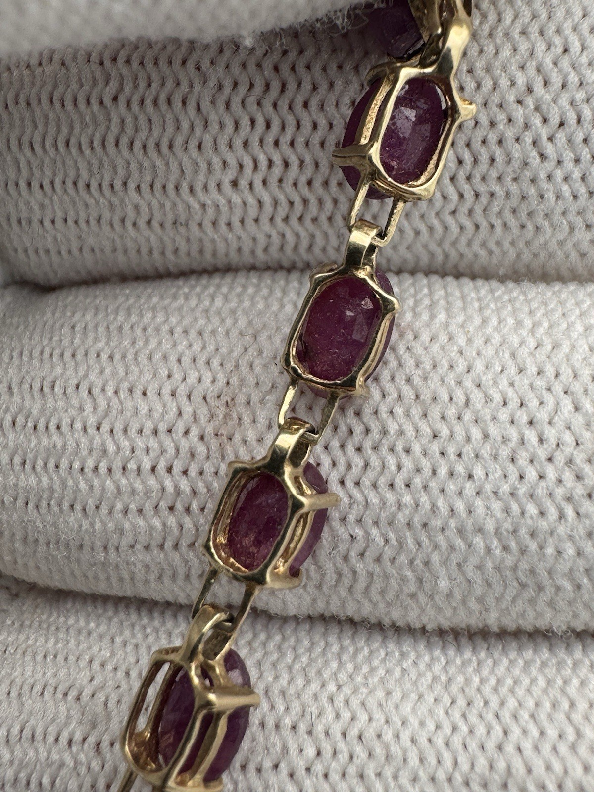 Over 100 Years Old Antique 10k Gold Ruby Bracelet Tennis