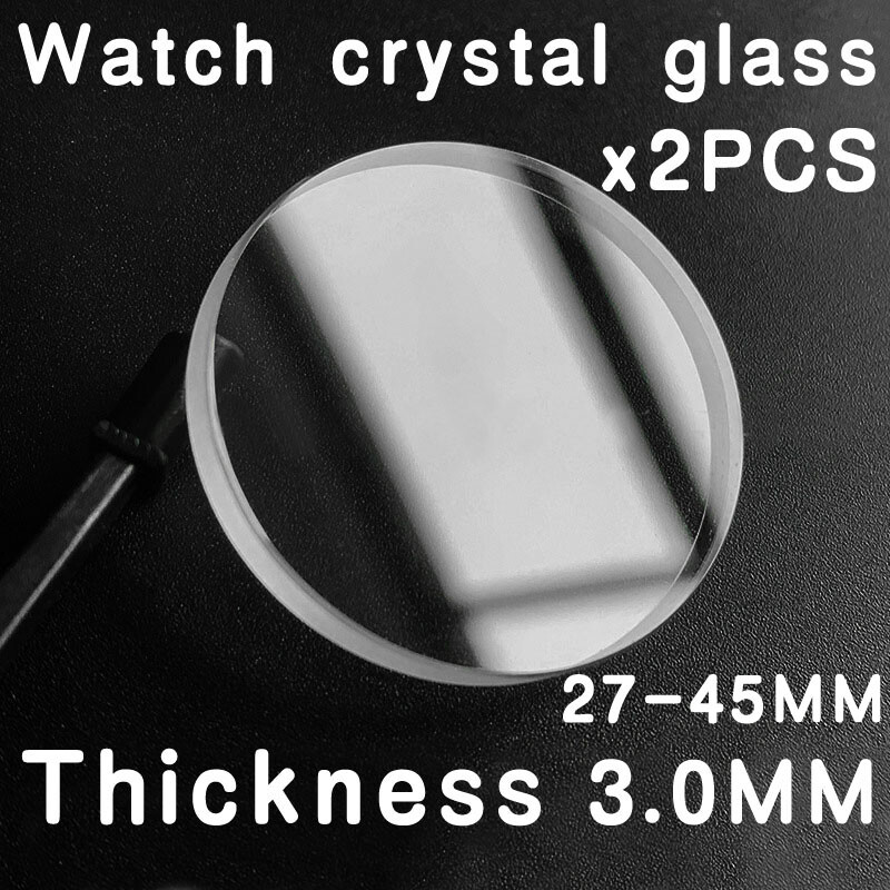 BH 2X Thickness 3.0mm Clear Flat Watch Glass Lens Mirror 27-45mm Watch Crystal