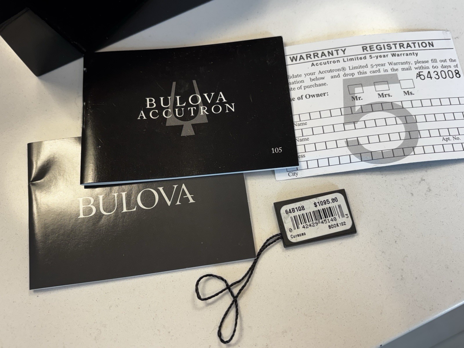 Bulova Accutron Curacao 64B108 Swiss SW200 Automatic 300M Dive Watch Full Kit