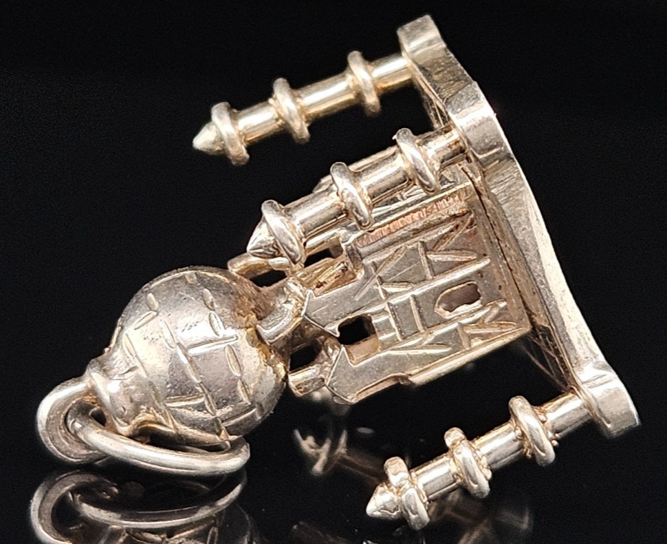Silver TAJ MAHAL Charm Pendant 925 India Vintage India