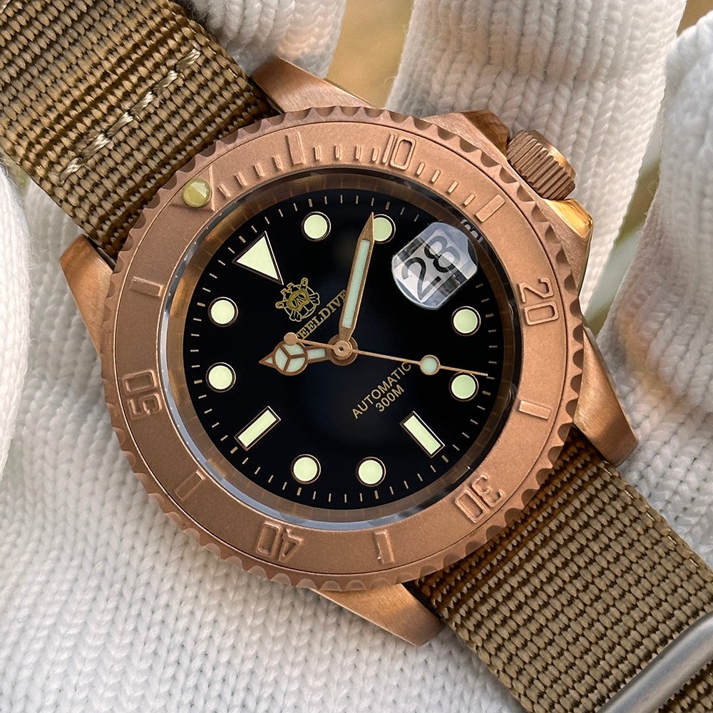 STEELDIVE SD1953S Mens Bronze 40.5mm 300M Automatic Dive Watch NH35 Solid