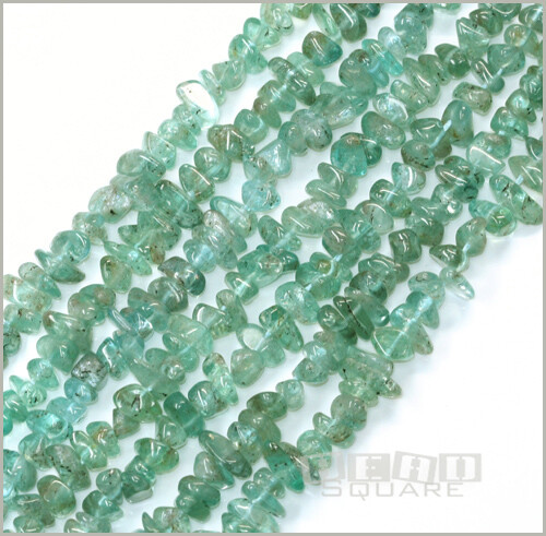 15.8″ Natural Blue Green Apatite Chips Beads approx. 8mm (5mm to 10mm) #11094