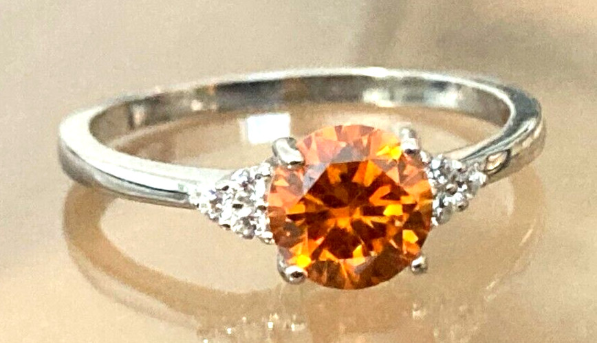 Moissanite Diamond Rings All Sizes & Colours 14k Gold or Rhodium Finish S925