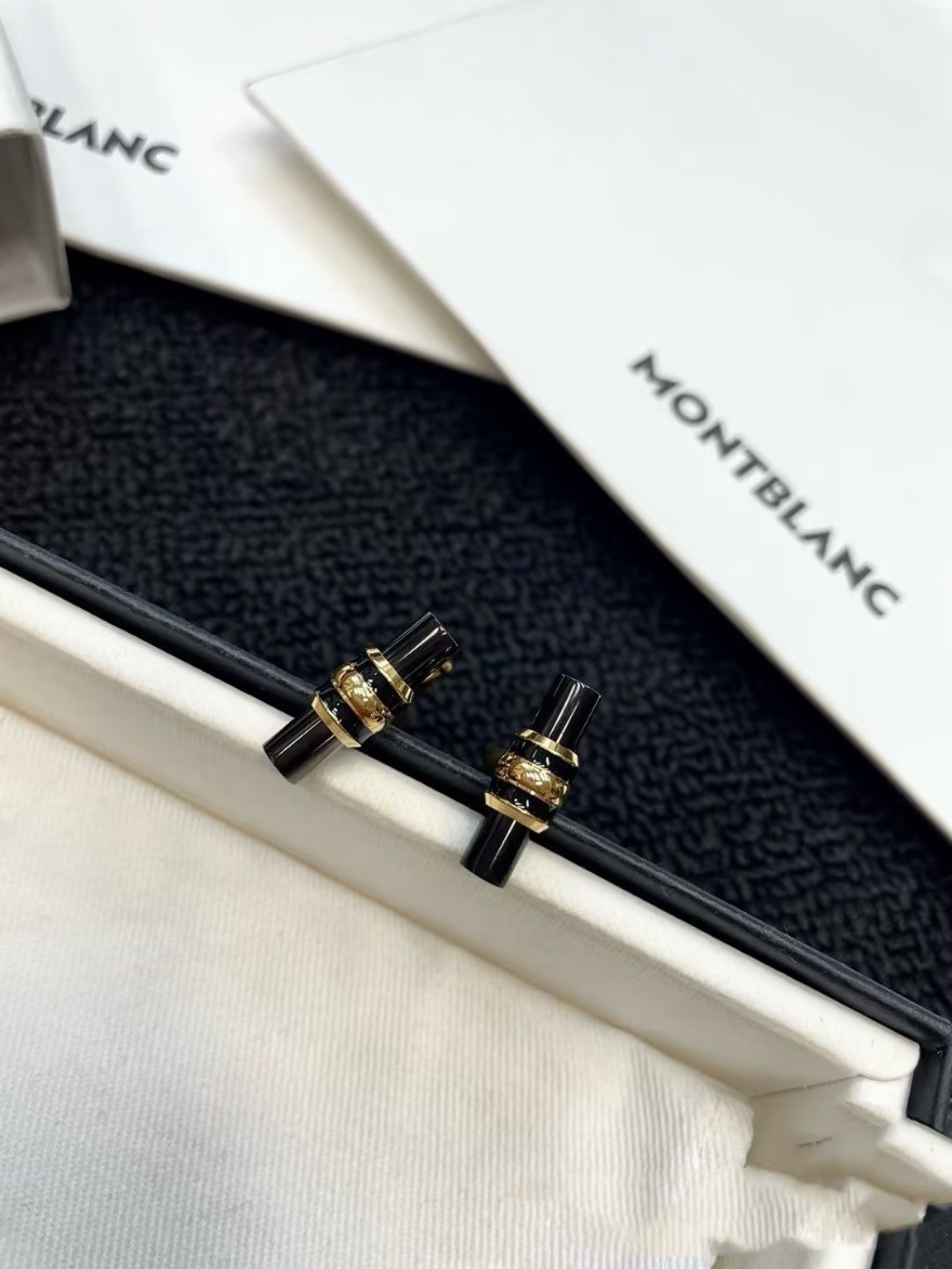 Exquisite MB Black+Glod Cufflinks With Box US