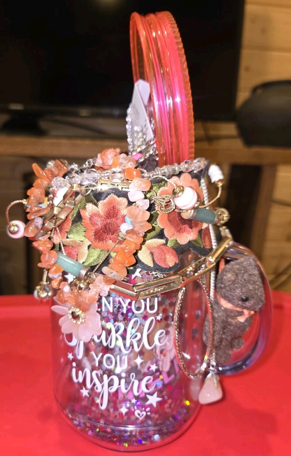 PINK💝PARADISE~MYSTERY JEWELRY JAR~VINTAGE 2 NOW~PACKED FULL/WEARABLE PIECES