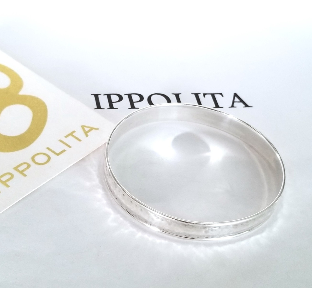 IPPOLITA – Glamazon Hammered 9mm Sterling Silver Bangle Bracelet – Pristine!