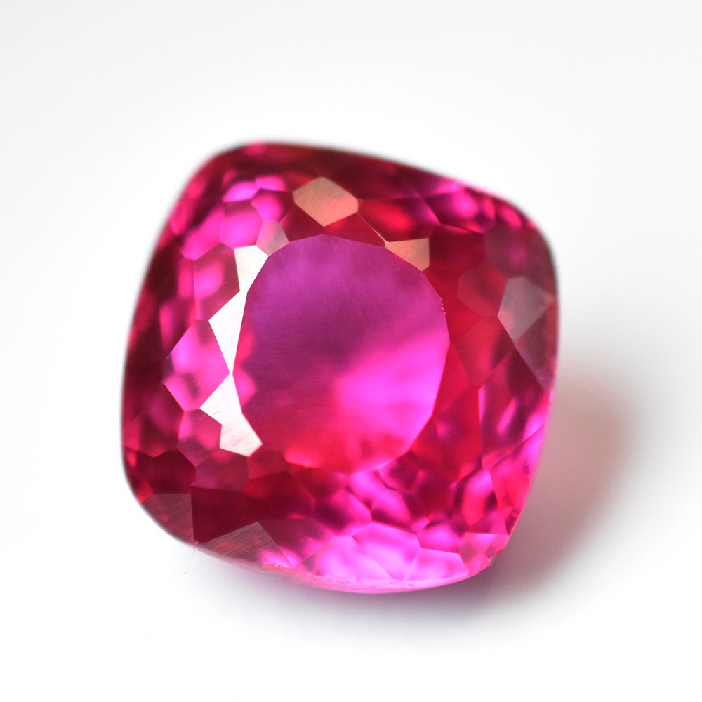 Certified 8-10 Ct Natural Pink Ruby Brilliant Square Cut Loose Gemstone