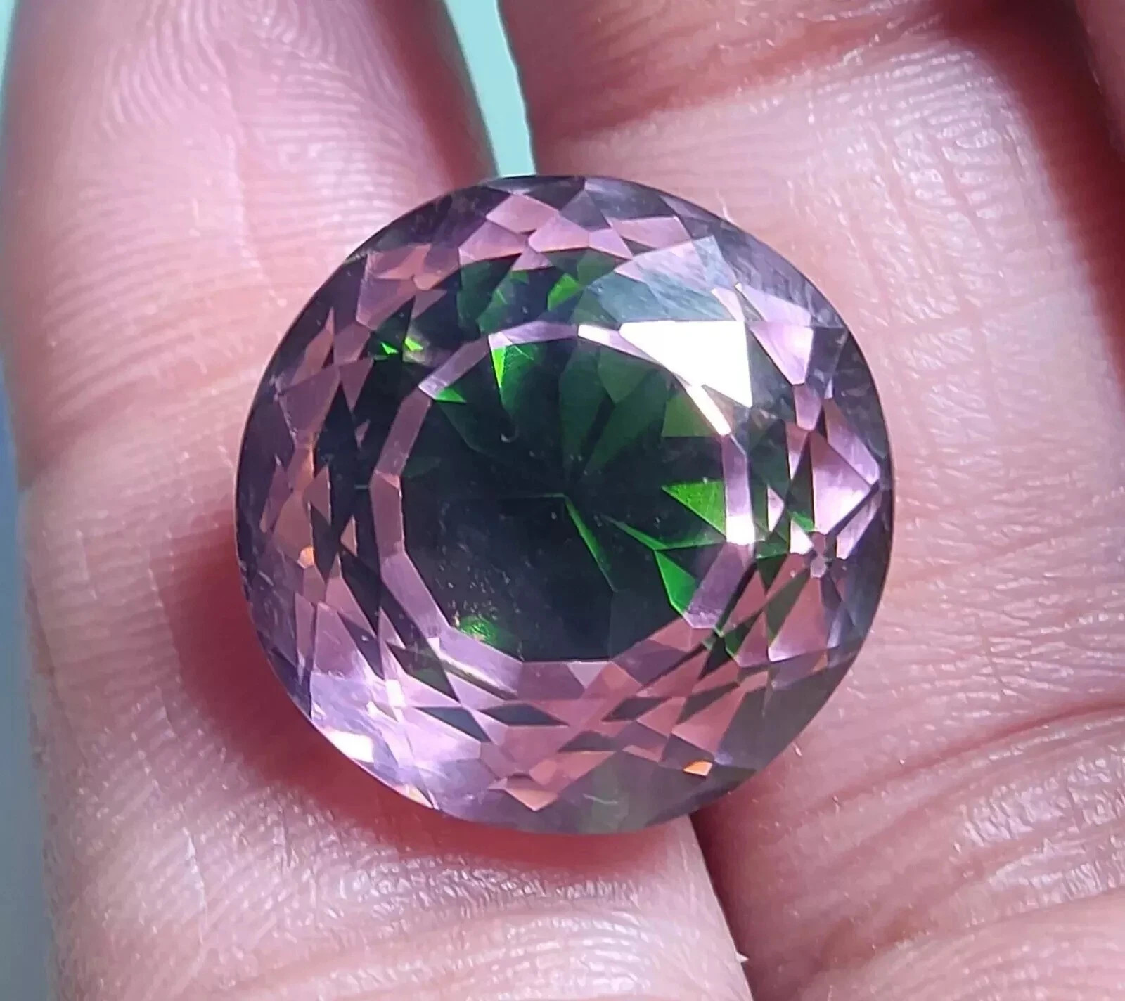 10.50 Ct+ Ceylon PITAMBARI Sapphire Bi-Color Certified Round Cut Loose Gemstone