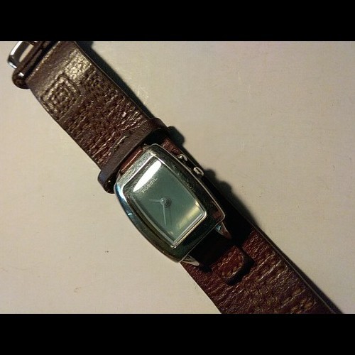 Fossil Big Tic Womens Stainless Steel Inoxydable Bracelet Leather Band Watch